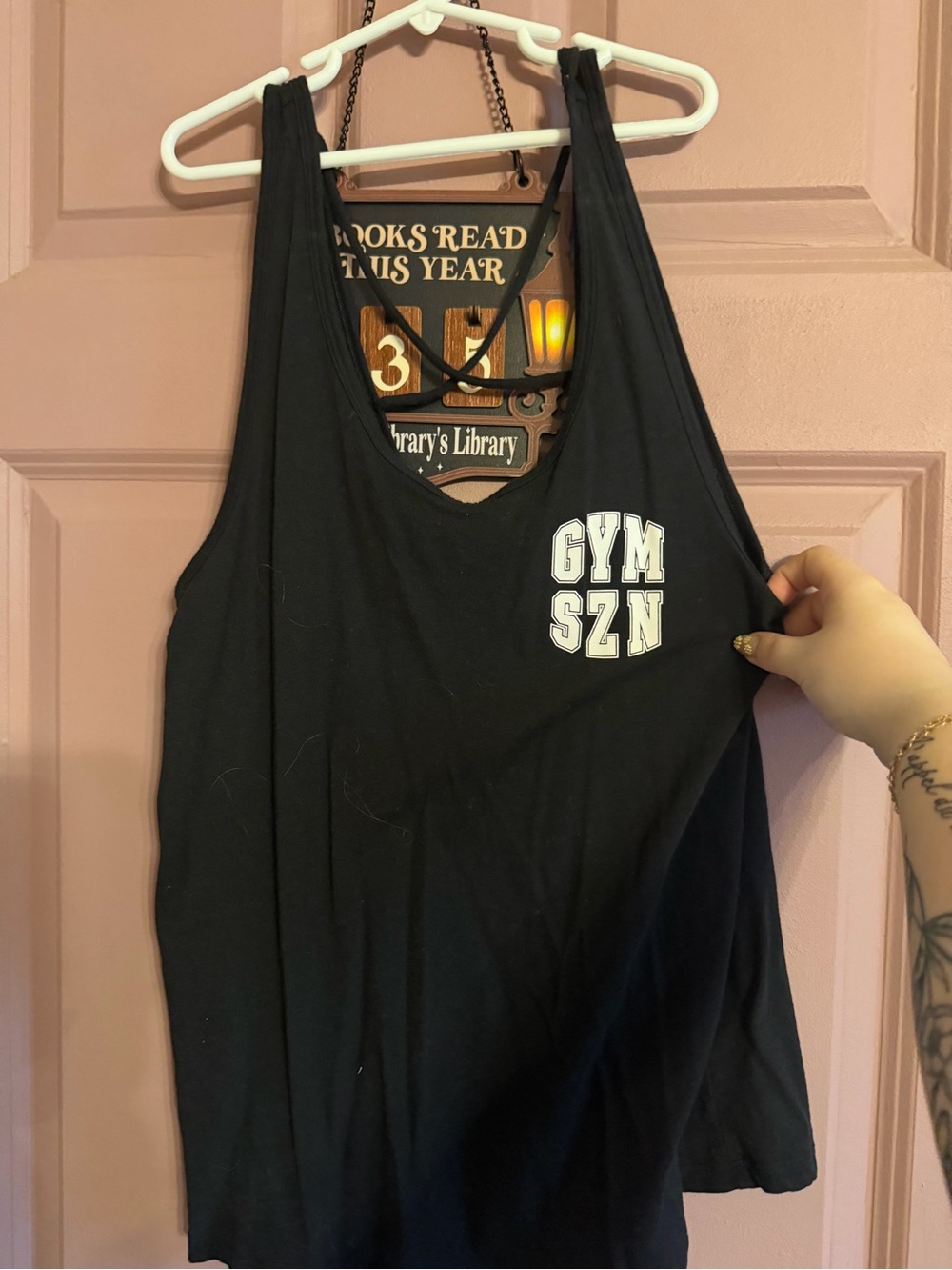 PINK Victoria's Secret Black GYM SZN Tank Top